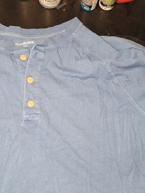 Goodfellow & Co Men's Sky Blue Short Sleeve Henley